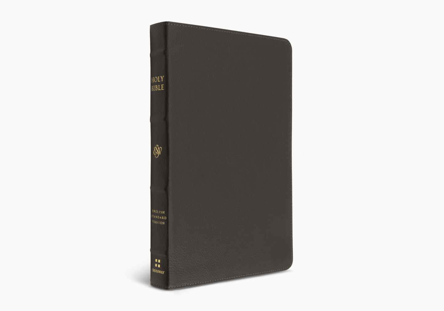 ESV Thinline Bible - Buffalo Leather, Deep Brown