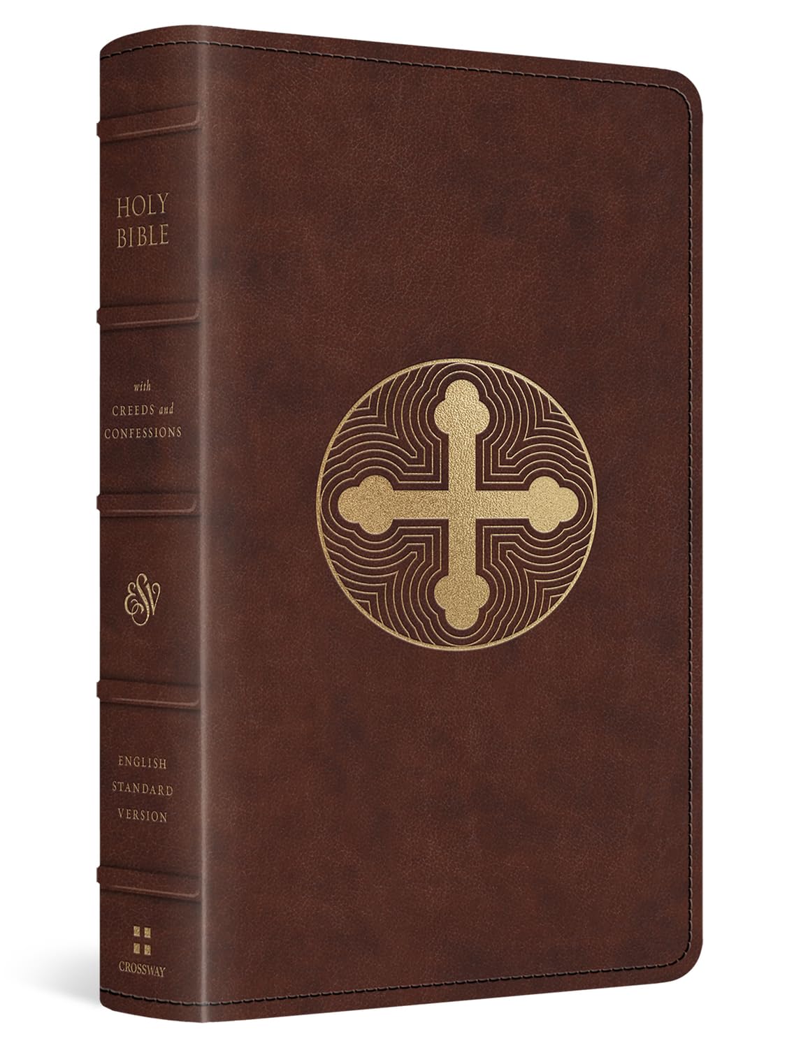 ESV Bible with Creeds and Confessions TruTone®, Brown, Cross Trefoil Design